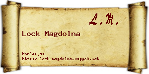 Lock Magdolna névjegykártya